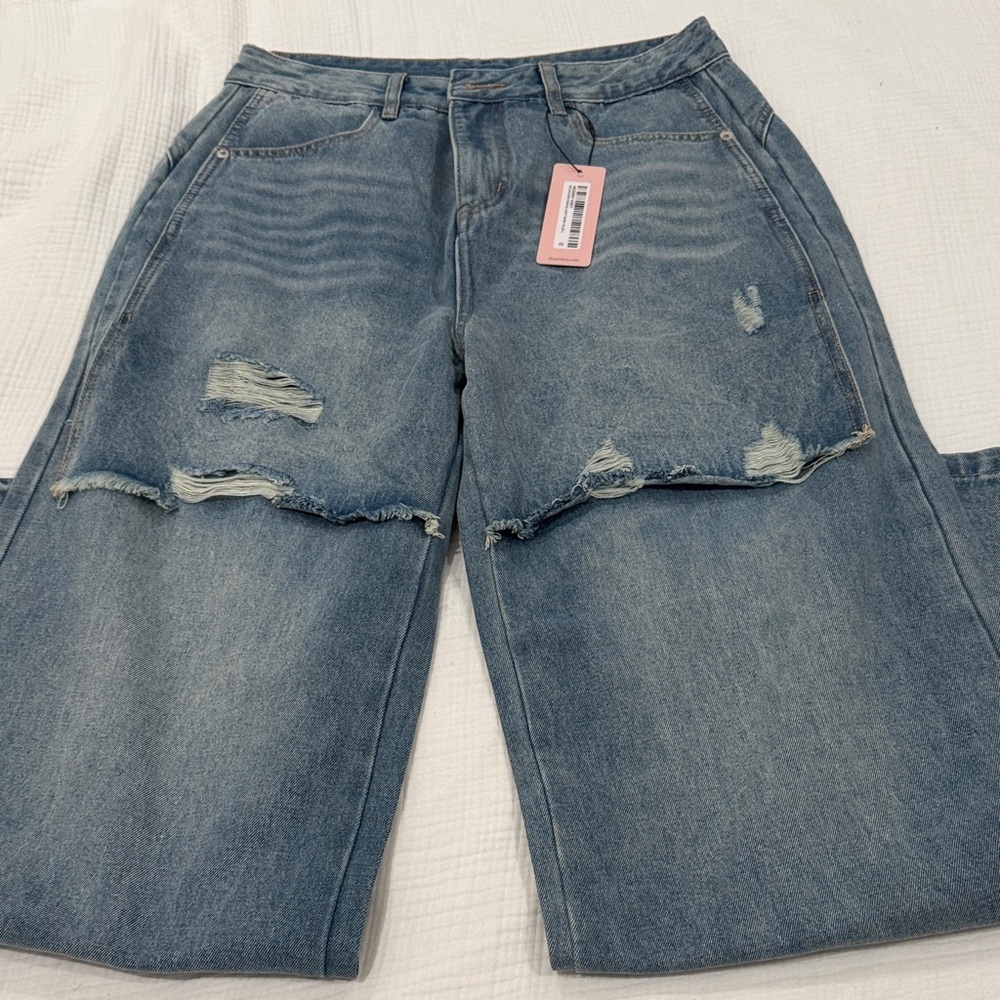 Micas Denim patchwork straight leg Jen’s